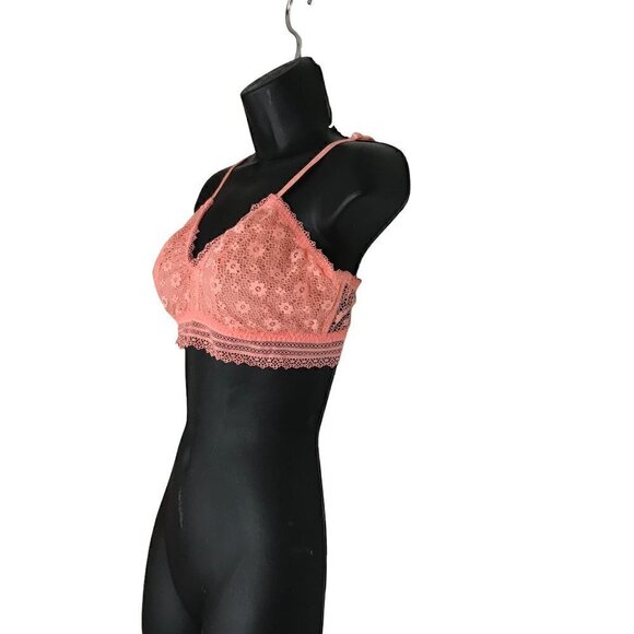VICTORIA Secret  Lace Peach Bralette Size L - Picture 3 of 5